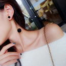 5X(Fashion Ball Drop Earrings For Women Korean Personality Round Long Tass F2T9)