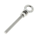 2Pcs M8 80mm Threaded Lifting Eye Bolt Ring Tie Down Stainless Steel