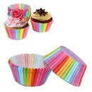 100x Colorful Rainbow Paper Cake Cupcake Muffin Cup Baking Tool O4Z8 Q6W4 J J0Y5