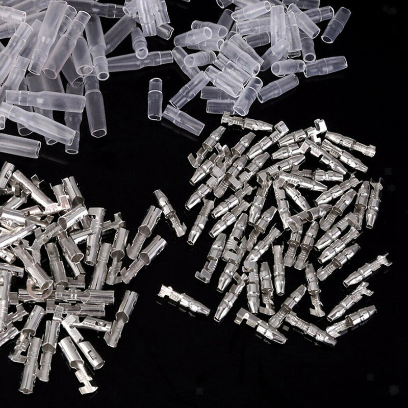 400x 4mm Male & Female Bullet Terminals Wire Connector w/ Insulating Sleeves