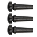 Durable 3pcs Ebony 4/4 3/4 Size Violin Tailpiece Tail Nails Pins Black