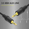 3.5mm AUX Cable Male to Male Audio Cord Line for Speaker Headphones (Black)