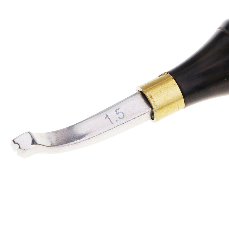 1.5mm Wooden Handle Edge Beveler Skiving Cutting Tool DIY Leather Craft Tool