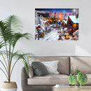 5D DIY Full Round Drill Diamond Painting Winter Fireworks Cross Stitch Kit