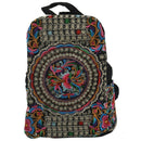 canvas embroidery Ethnic backpack women handmade flower Embroidered Bag Tra