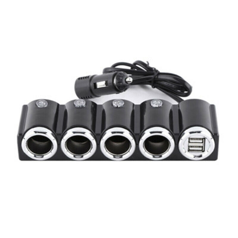 Car Dual USB One For Four Belt Switch Car Cigarette Lighter Charger Doub CWH