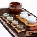 6pcs/Lot Bamboo Tea Cup Mat Wooden Coaster Tea Set Kitchen Accessories Plac