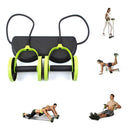 Ab Roller Wheel Trainer Wheel Abdominal Resistance Pull Rope Tool(Green)