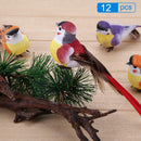 12pcs DIY Artificial Foam Feather Simulation Colorful Craft Birds Bundled