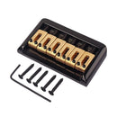 6 Strings Guitar Fixed Bridge Saddle for Electric/Cigar Box Guitar Black