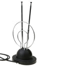 Universal Indoor Rabbit Ear TV Antenna for HDTV Ready VHF UHF Dual Loop Coaxial