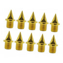 10x Carbon Steel Track Spikes Cross Country Outdoors Replacement Pins Golden