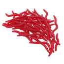 50X Soft Red Earthworm Freshwater Fishing Baits Worm Lures Crankbaits  CVD