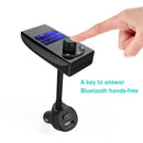 T30 Bluetooth Car Kit Handsfree FM Transmitter AUX Playback 5V 3.1A Dual US