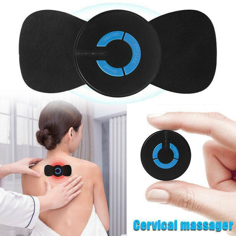 Portable Mini Electric Neck Massager Cervical Massage Stimulator Relief Pain ~