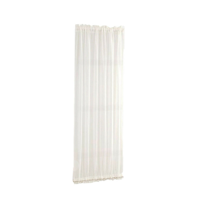 4 Pieces White 25x72 inch Home French Door Curtains Blackout Patio/Sliding