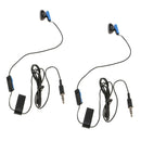 2x Wired Earphone for Sony PS4 Game Single Earbud Earpiece Volume Control