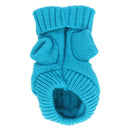 Small Pet Dog Sweater Warm Clothes Crochet Coat For Chihuahua Lake Blue 4#