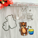 Cute Bear Cutting Die Stencil Transparent Seal Stamp for Scrapbooking Craft