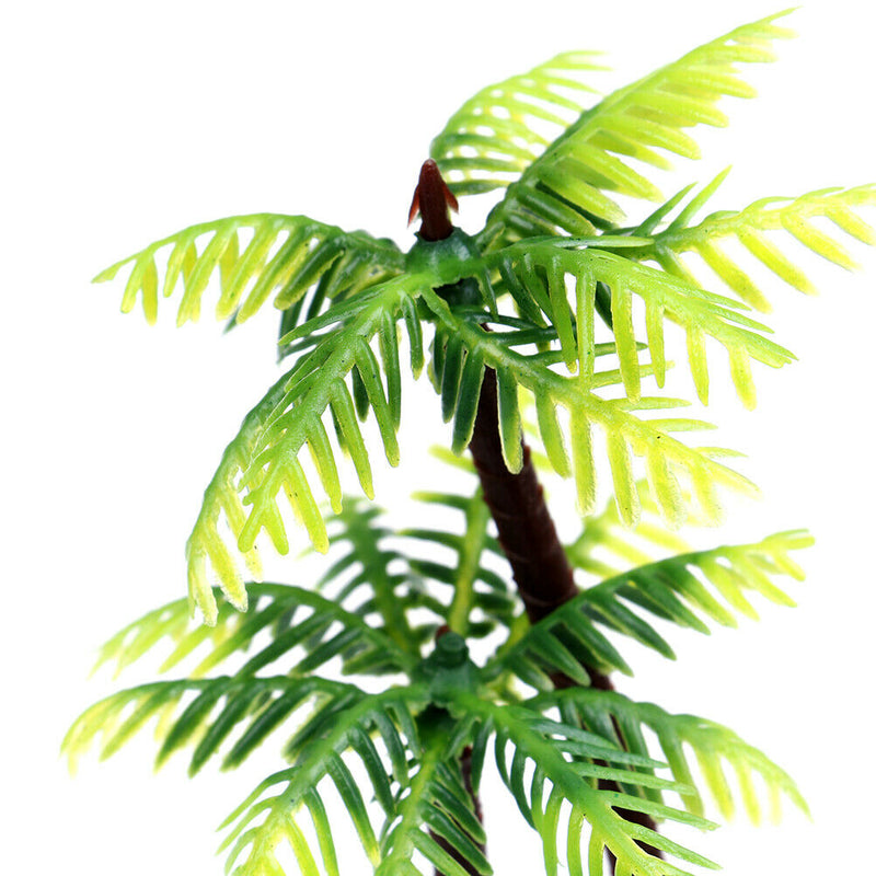 Mini Coconut Tree Plastic Green Water plants Aquarium Fish Tank plants