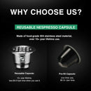 Reusable Metal Stainless Steel Coffee Capsules Pods Filter for Nespresso Machine