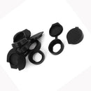 Plastic Key Panel Cam Lock Anti Dust Waterproof Cover Cap Black 8PCS
