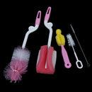 5pcs baby bottle brush sponge plastic glass cup milk clearing kids accessories3C
