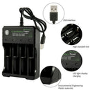 For 18350 Li-ion Battery 4-slot 3.7V Rechargable Intelligent USB Charger