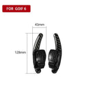 2PCS Carbon Fiber Steering Wheel Shift Pad Cover Trim Fit for Golf 6 2008-2