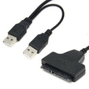 USB 2.0 to SATA Serial ATA Adapter Cable For 2.5" HDD SSD Laptop Hard DriveHES