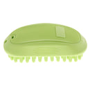 Pet Dog Puppy Bath Grooming Rubber Comfortable Hair Massage Brush Green