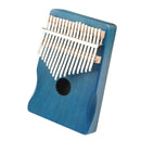 17 Keys Kalimba Wood Mahogany Mbira Thumb Piano Musical Instrument (Blue) A