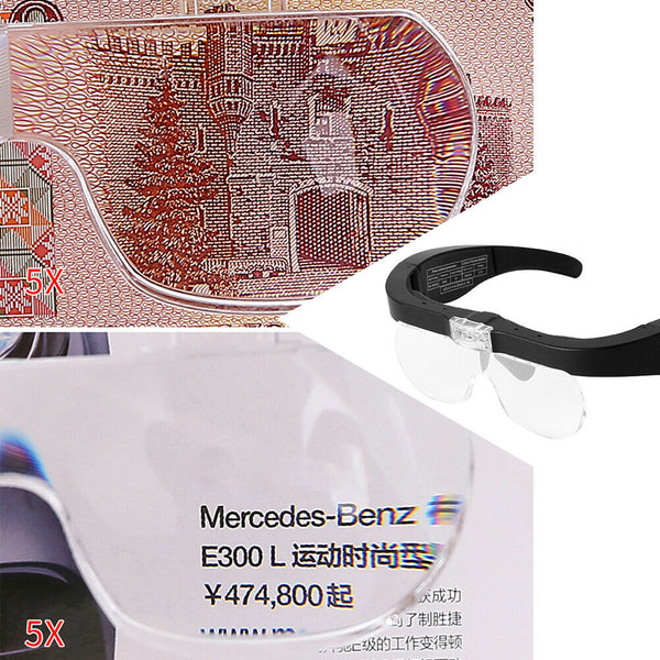 1.5X 2.5X 3.5X 5.0X Magnifying Glasses Magnifier with LED Light for Reading