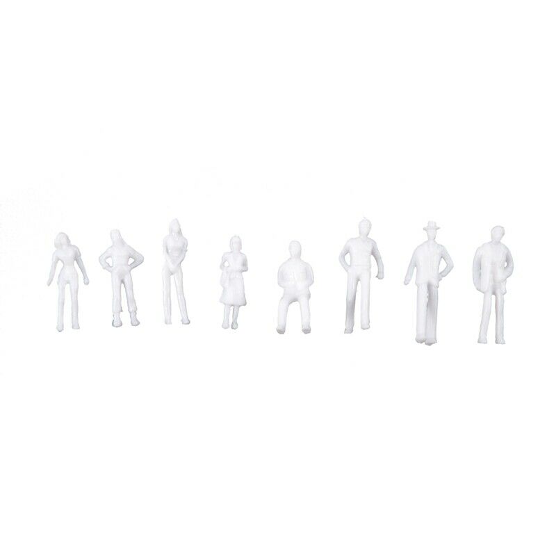 100PCS Figures 1: 75 Scaled Models Train Building People for Layout G6O9