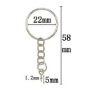 40Pcs Polished Key ring Screw Eye Short Chain Split Ring Connector DIY Jewe BX