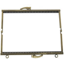 Metal Frame Kiss Clasp Arch For Purse Bag Bronze 19cm x 8.5cm K3V8