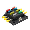 32V 6-Way Blade Fuse Box Dual-Use Cover Block Wire Lug Fuse Kit for Car Marine