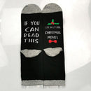 Unisex Christmas Design Socks Cotton Novelty Festive Sock One Size Dark Gray
