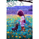 1000pcs DIY Garden Girl Dog Puzzle Educational Learning Assembling Toys