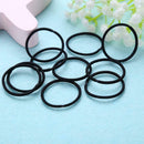 10pcs/Pack Cute Girls Ponytail Hair Holder Elastic Rubber Band Set (Black) A