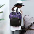 Star Sky Print Mommy Maternity Backpacks Nursing Baby Nappy Bags (Purple) SN9F