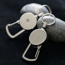 2x Heavy Duty Retractable Key Holder Carabiner Quick Release Telescopic Rope