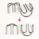 8pcs/Set Metal Puzzle Wire IQ Mind Brain Kids Adults Stress Reliever Toys