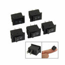 10pcs/lot Black 10*15mm 2PIN ON/OFF Boat Rocker Switch Car Dash Dashboard Truck