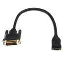 HDMI Female to DVI Male 24+1 pin Adapter Cable HDMI to DVI Video Cord Wire
