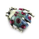 Fashion Fashionable Woman Crystal Accessories Wedding Gifts Pin Red Alloy L K1D7