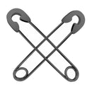 3 Pairs Stainless Steel Punk Safety Pin Earrings Retro Style Chic
