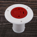 Marine Boat Deck Fuel Water Fill / Gas Filler Keyless Cap 1.5"-White Plastic