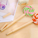 24Pcs / Lollipop Design 0.5Mm Black Ink Ballpoint Pen Student Signature Bal D1V8