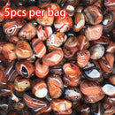 5Pcs Natural Banded Agate Madagascar,Xlarge Tumbled Beautiful Patterns   Z